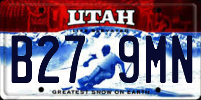 UT license plate B279MN