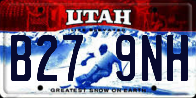 UT license plate B279NH