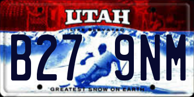 UT license plate B279NM
