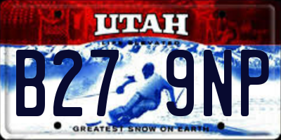 UT license plate B279NP