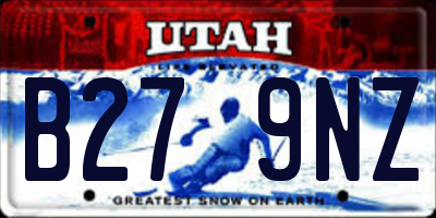 UT license plate B279NZ