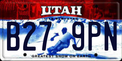 UT license plate B279PN