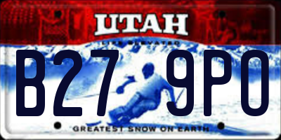 UT license plate B279PO