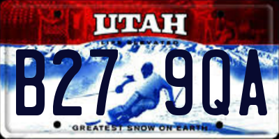 UT license plate B279QA