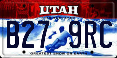 UT license plate B279RC