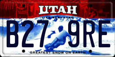 UT license plate B279RE