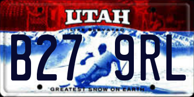 UT license plate B279RL