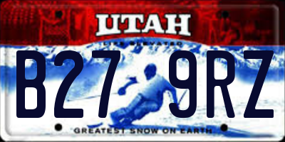 UT license plate B279RZ
