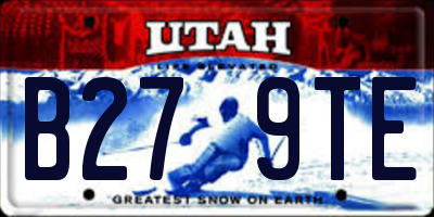 UT license plate B279TE