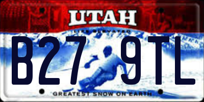 UT license plate B279TL