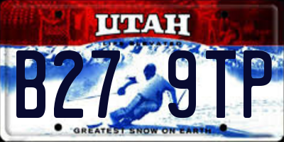 UT license plate B279TP