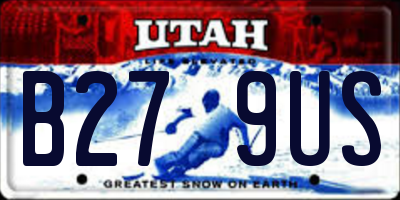 UT license plate B279US
