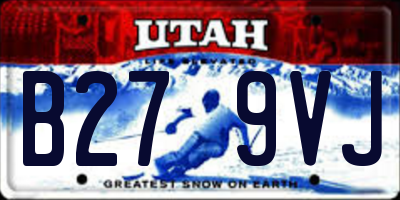 UT license plate B279VJ