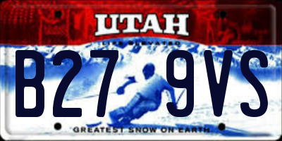 UT license plate B279VS