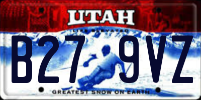 UT license plate B279VZ