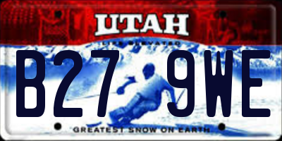 UT license plate B279WE