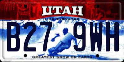 UT license plate B279WH