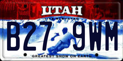 UT license plate B279WM