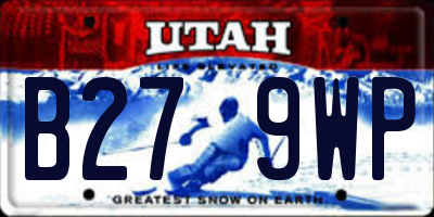 UT license plate B279WP