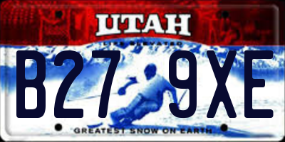 UT license plate B279XE