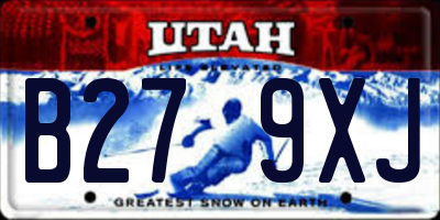 UT license plate B279XJ