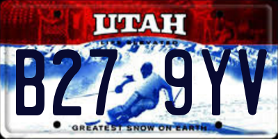 UT license plate B279YV