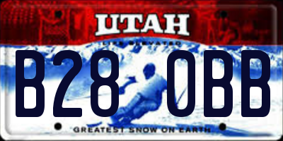 UT license plate B280BB