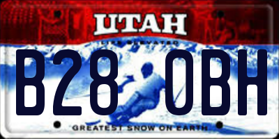 UT license plate B280BH