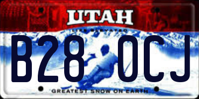 UT license plate B280CJ