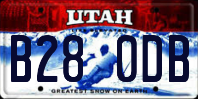 UT license plate B280DB