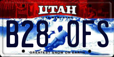 UT license plate B280FS