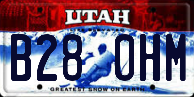 UT license plate B280HM