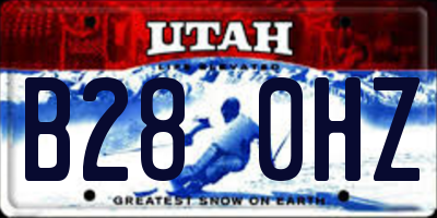 UT license plate B280HZ