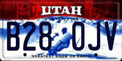 UT license plate B280JV