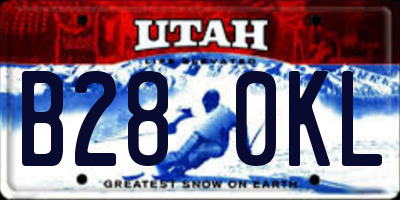 UT license plate B280KL