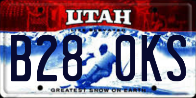 UT license plate B280KS