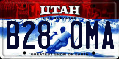 UT license plate B280MA