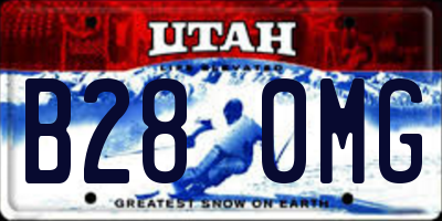 UT license plate B280MG