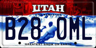UT license plate B280ML