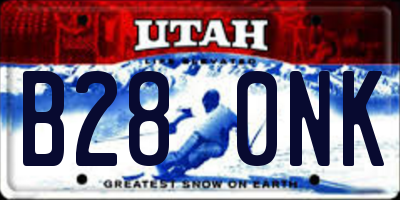 UT license plate B280NK