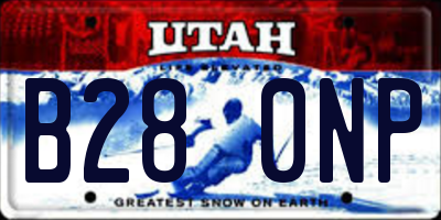 UT license plate B280NP