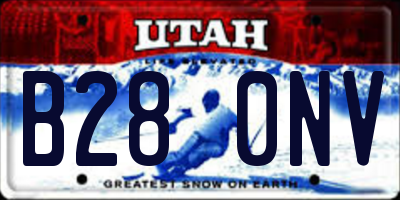 UT license plate B280NV