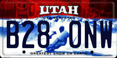 UT license plate B280NW