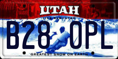 UT license plate B280PL