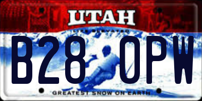 UT license plate B280PW