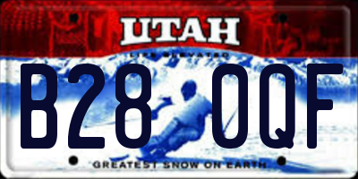 UT license plate B280QF