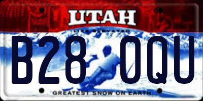 UT license plate B280QU