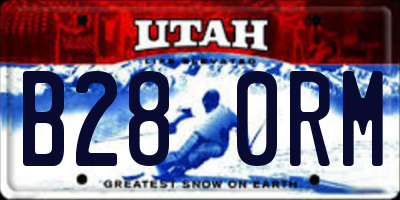 UT license plate B280RM