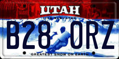 UT license plate B280RZ