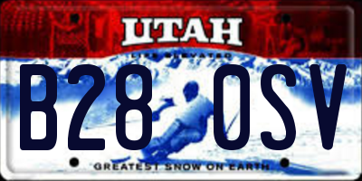 UT license plate B280SV